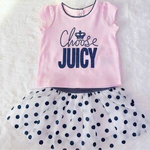 Juicy Couture Baby Girls Pink Polka Dot Dress